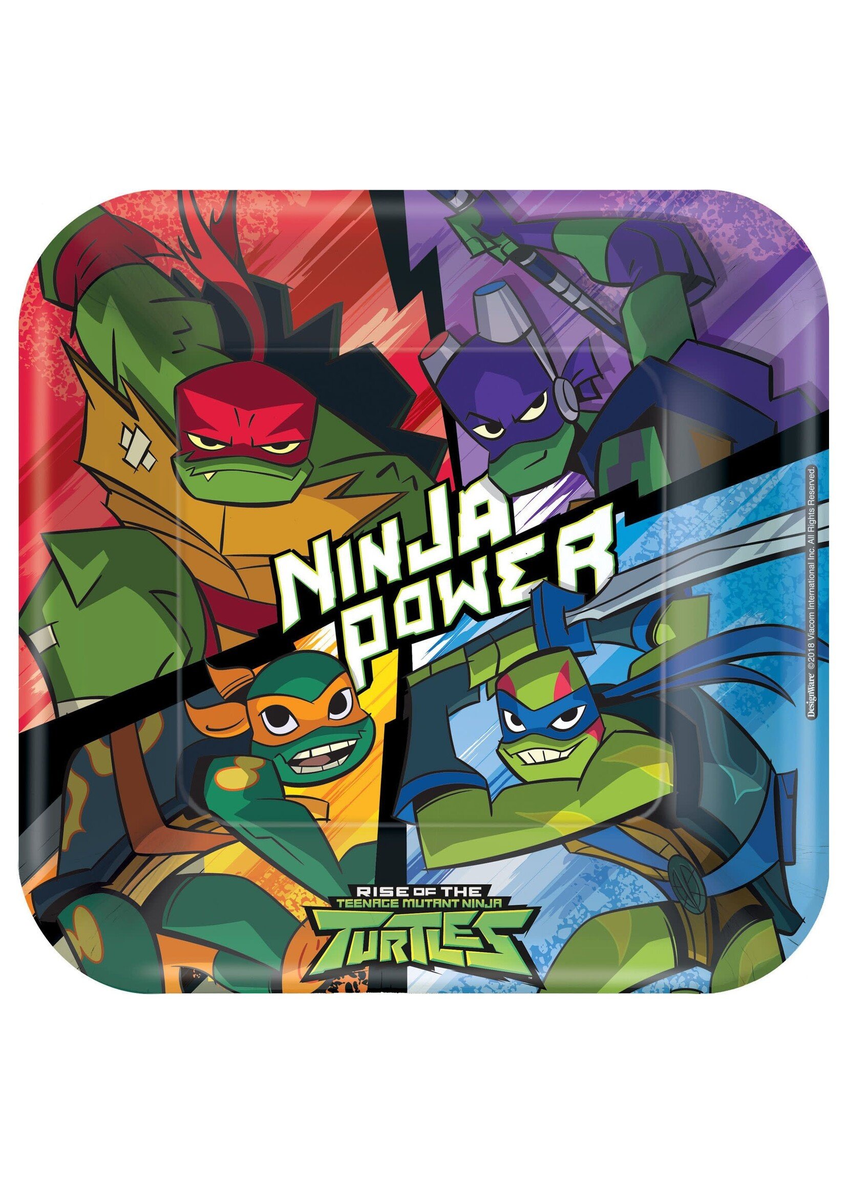 Rise of the TMNT™ Square Plates, 9"