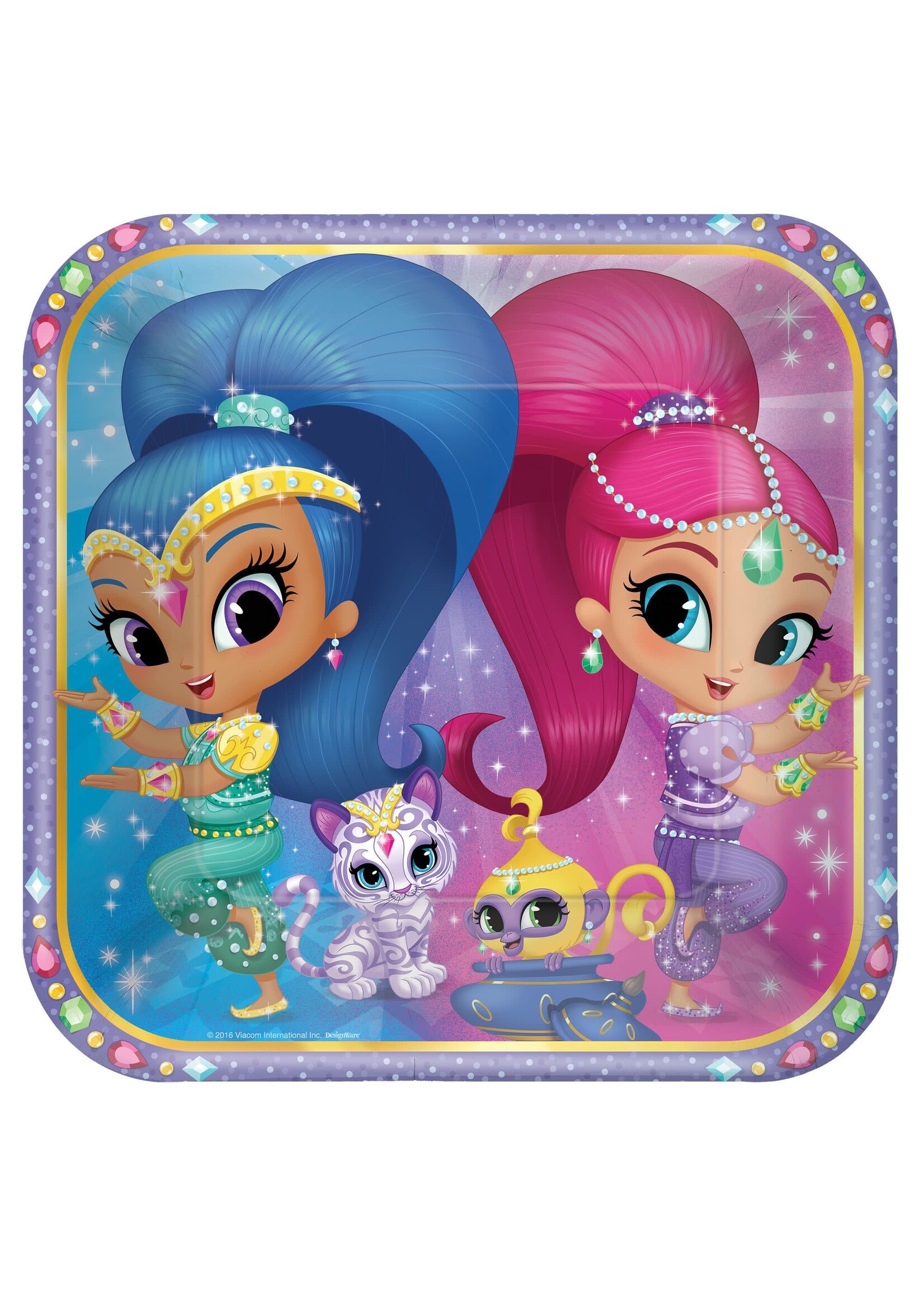 Shimmer & Shine™ Square Plates, 9"