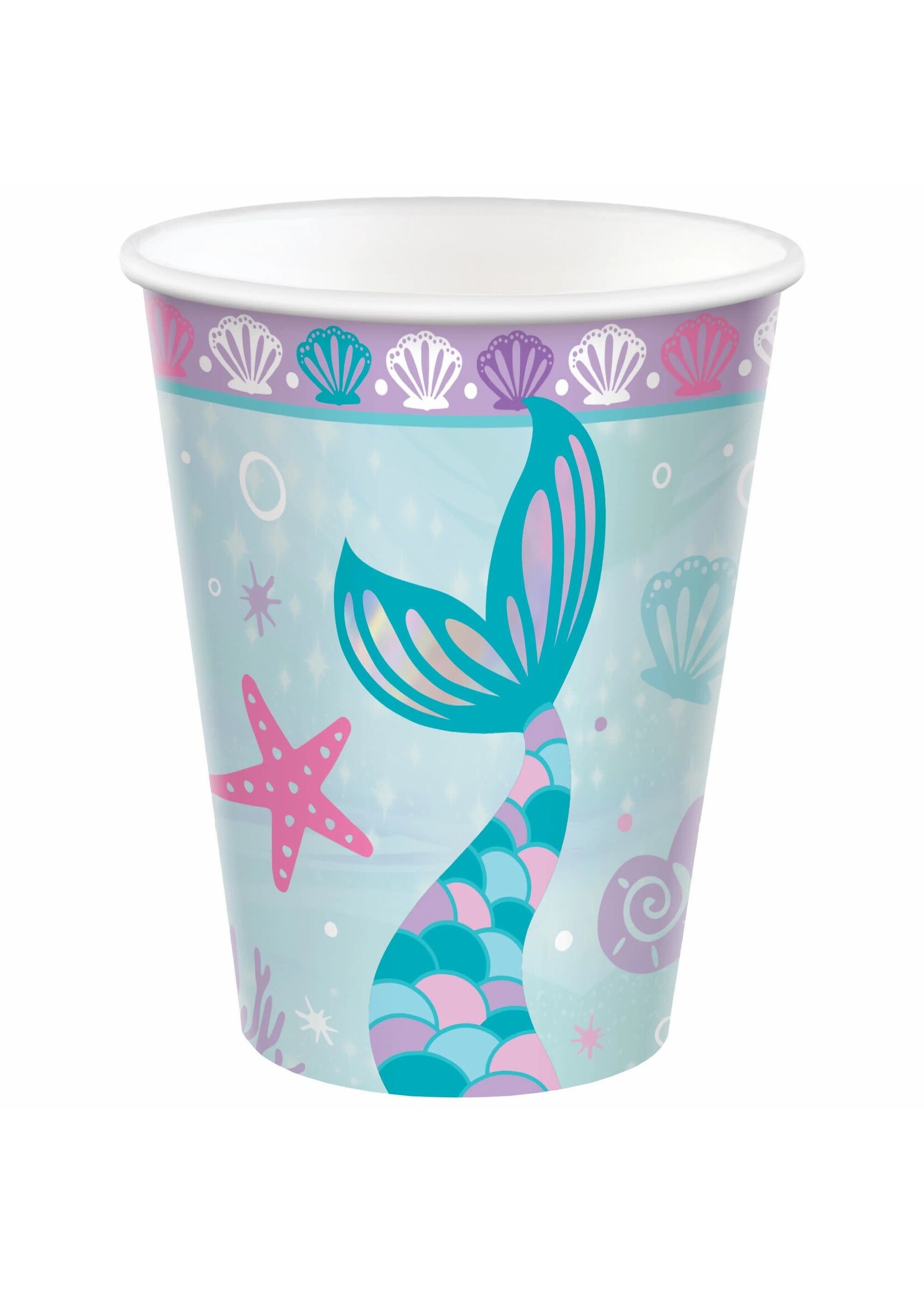 Shimmering Mermaids Cups, 9 Oz.