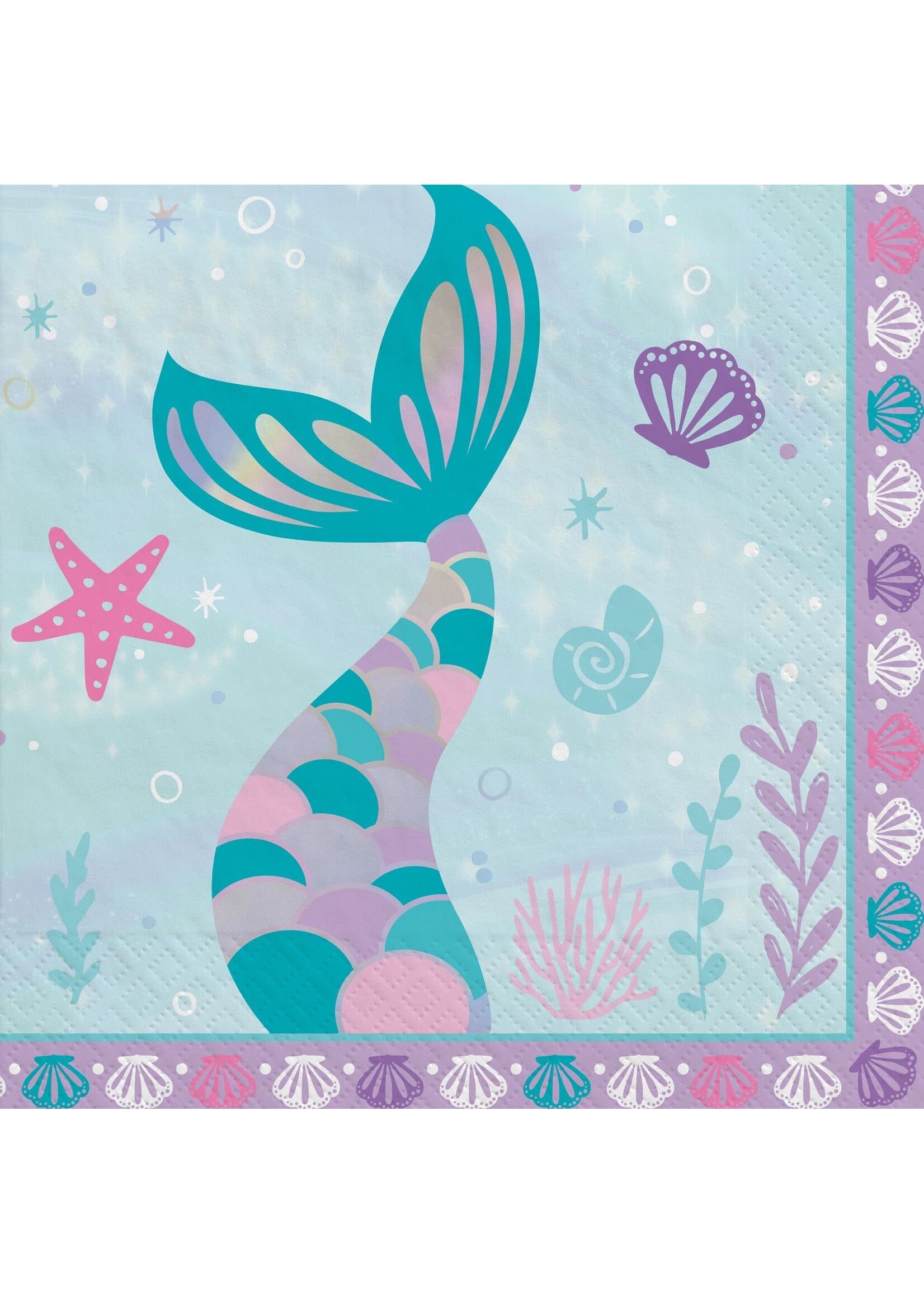 Shimmering Mermaids Luncheon Napkins