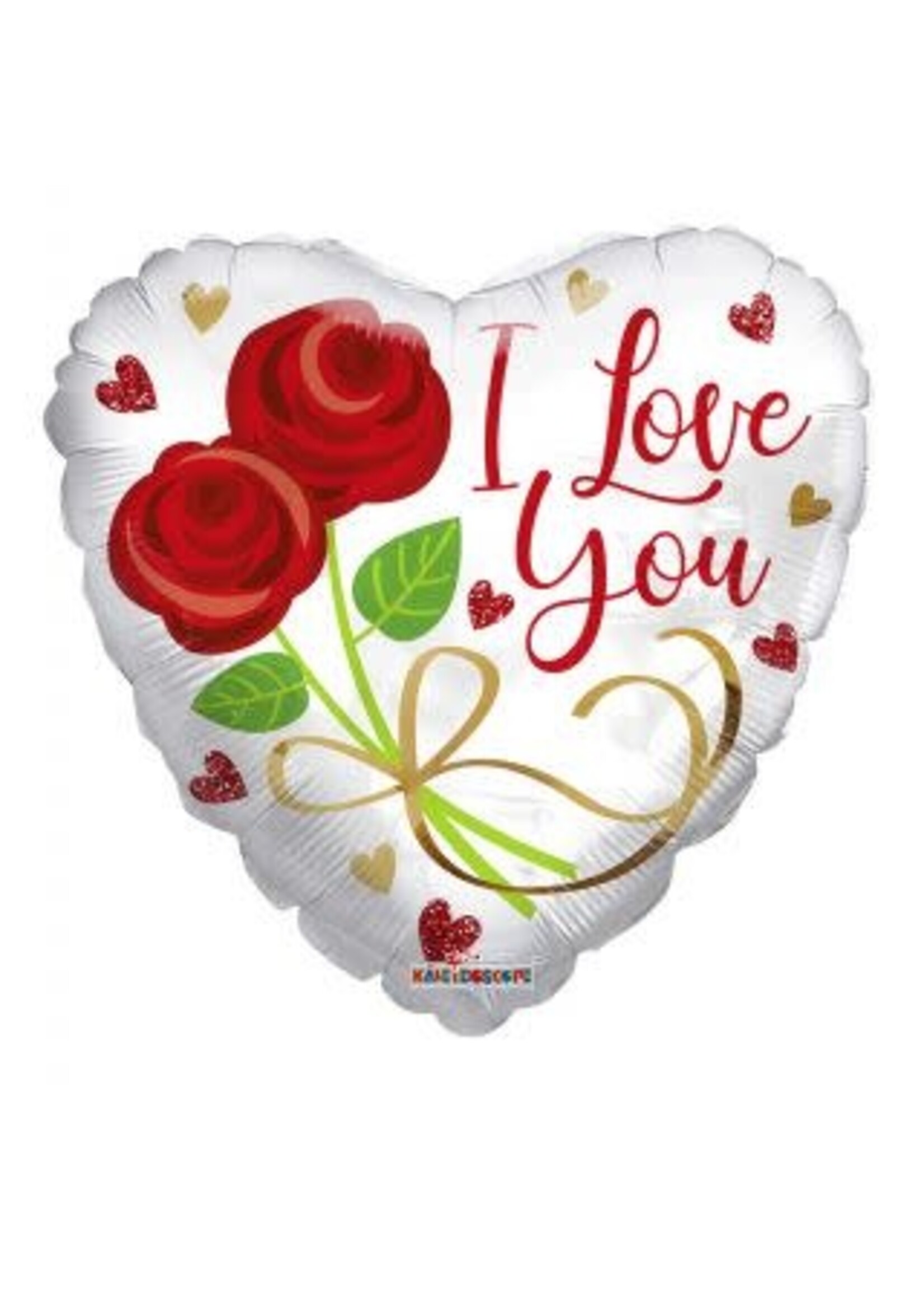 A2Z Balloons 18" I Love You Two Roses Foil Balloon
