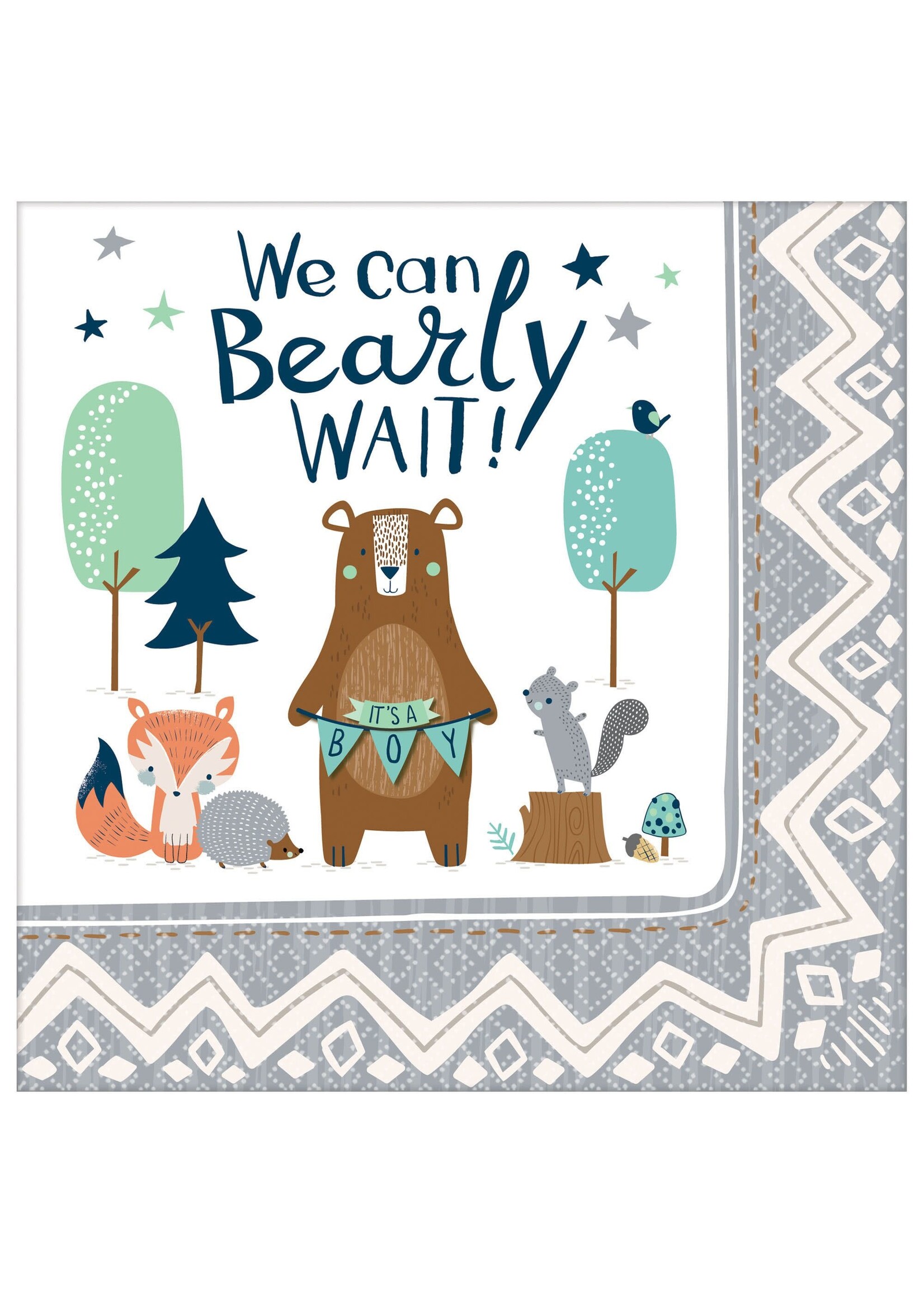 Bear-Ly Wait Luncheon Napkins 16Ct