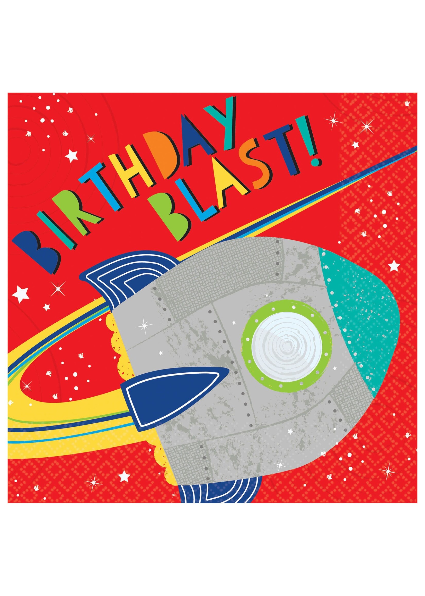 Blast Off Birthday Luncheon Napkins