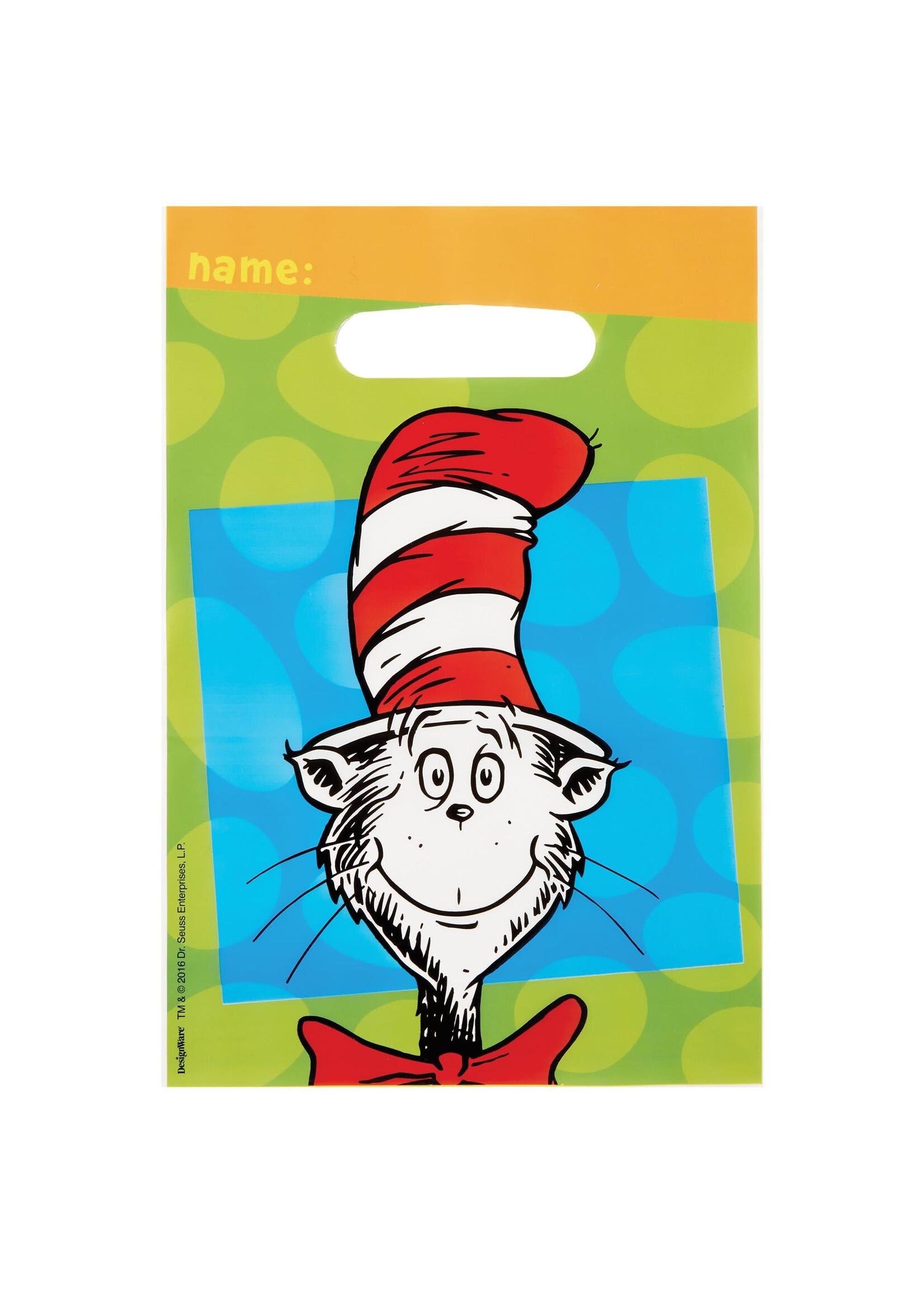 Cat In The Hat Folded Loot Bag 8pcs