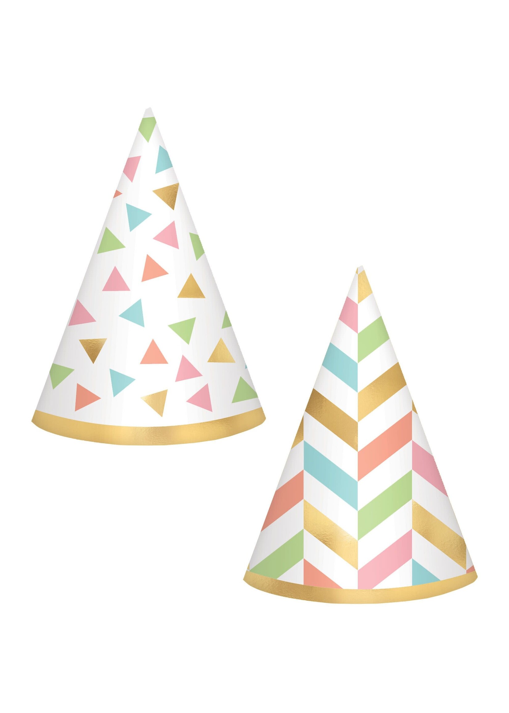 Confetti Fun Mini Foil Cone Hats