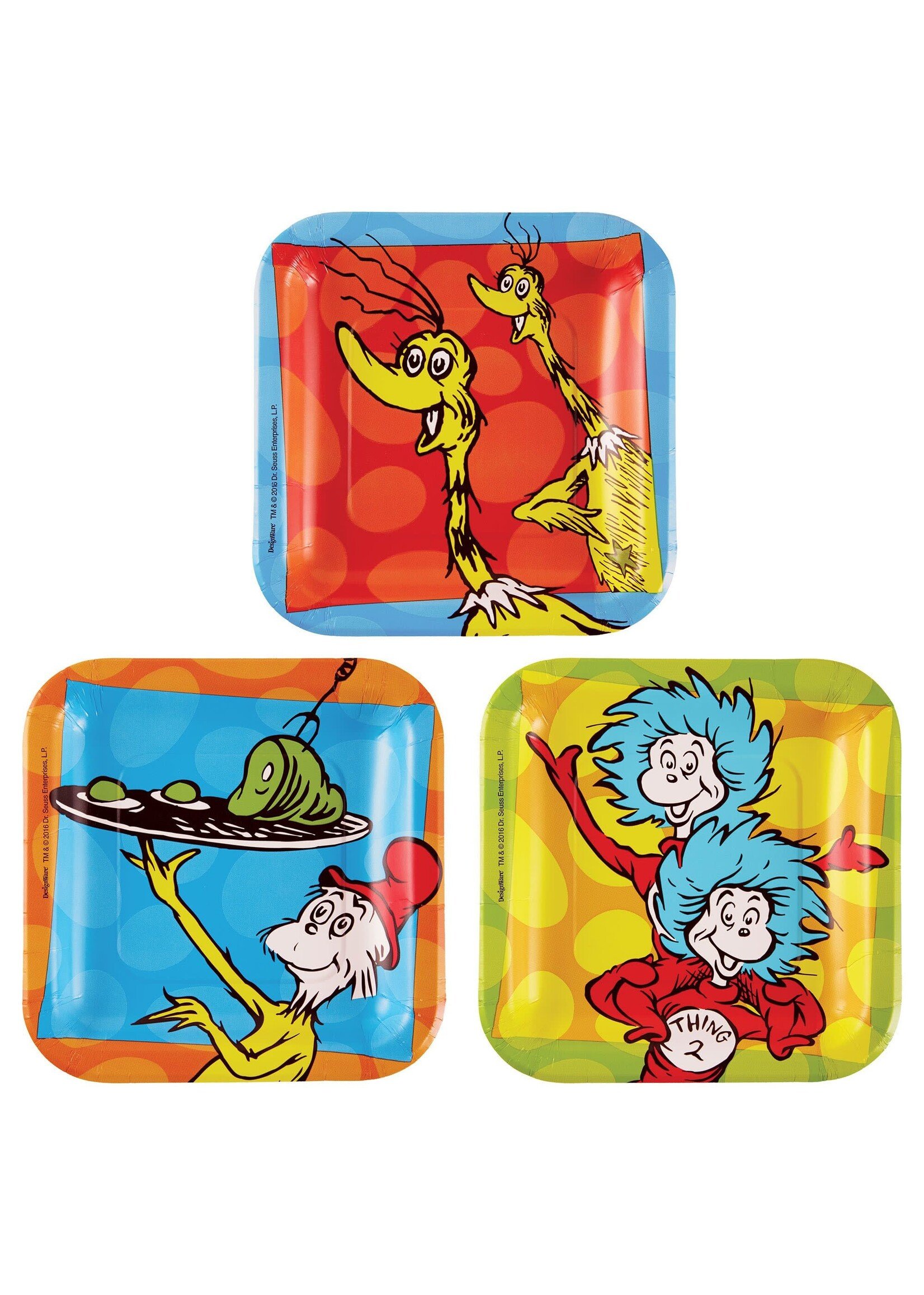 Dr. Seuss Square Plates, 7"