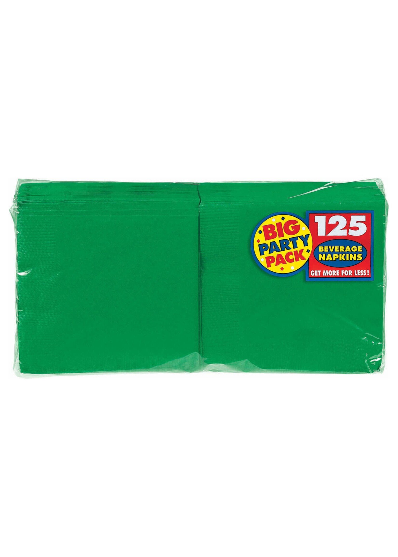 Festive Green Big Party Pack Beverage Napkins