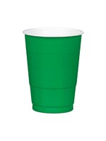 Festive Green Plastic Cups, 16oz.