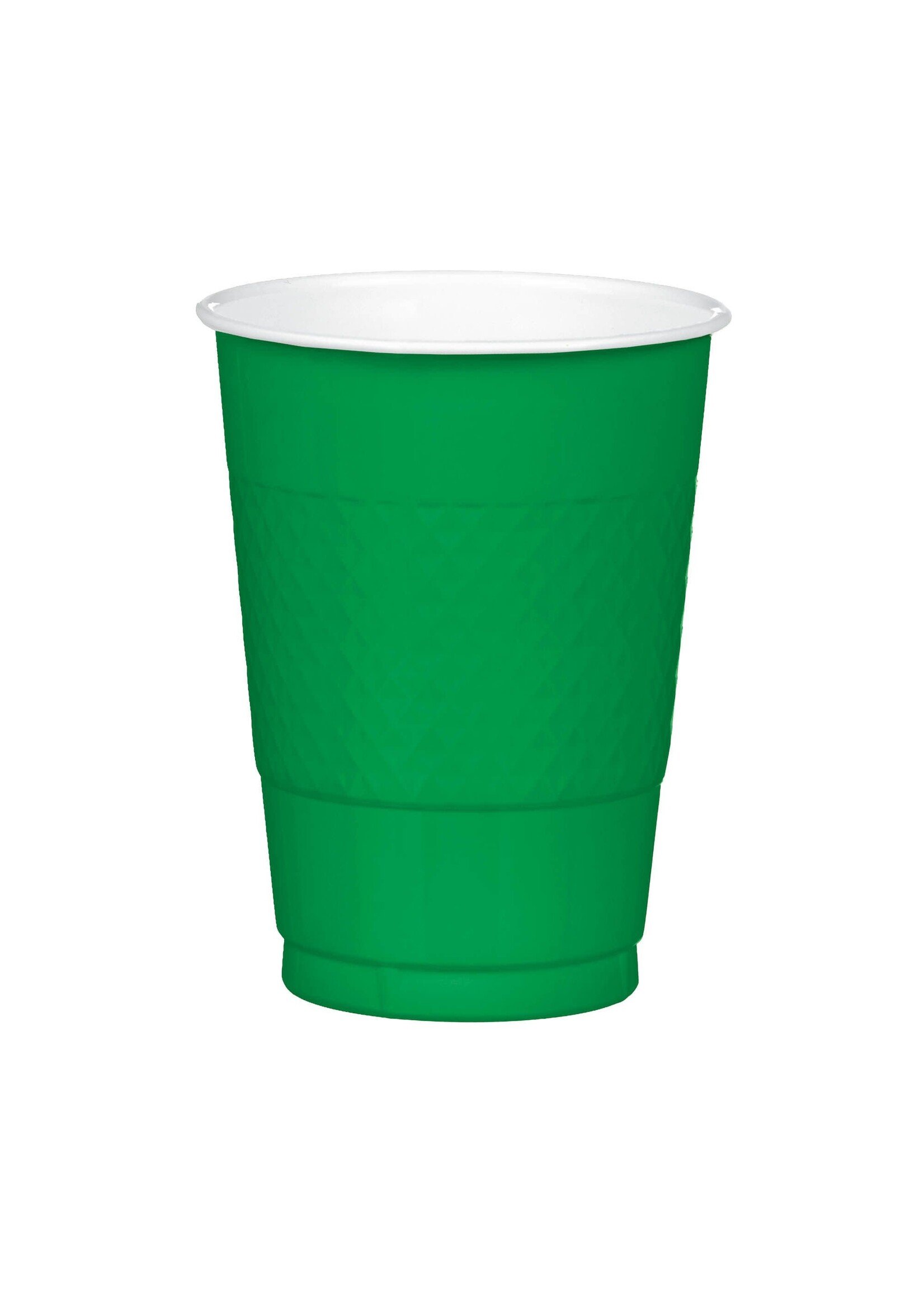 Festive Green Plastic Cups, 16oz.