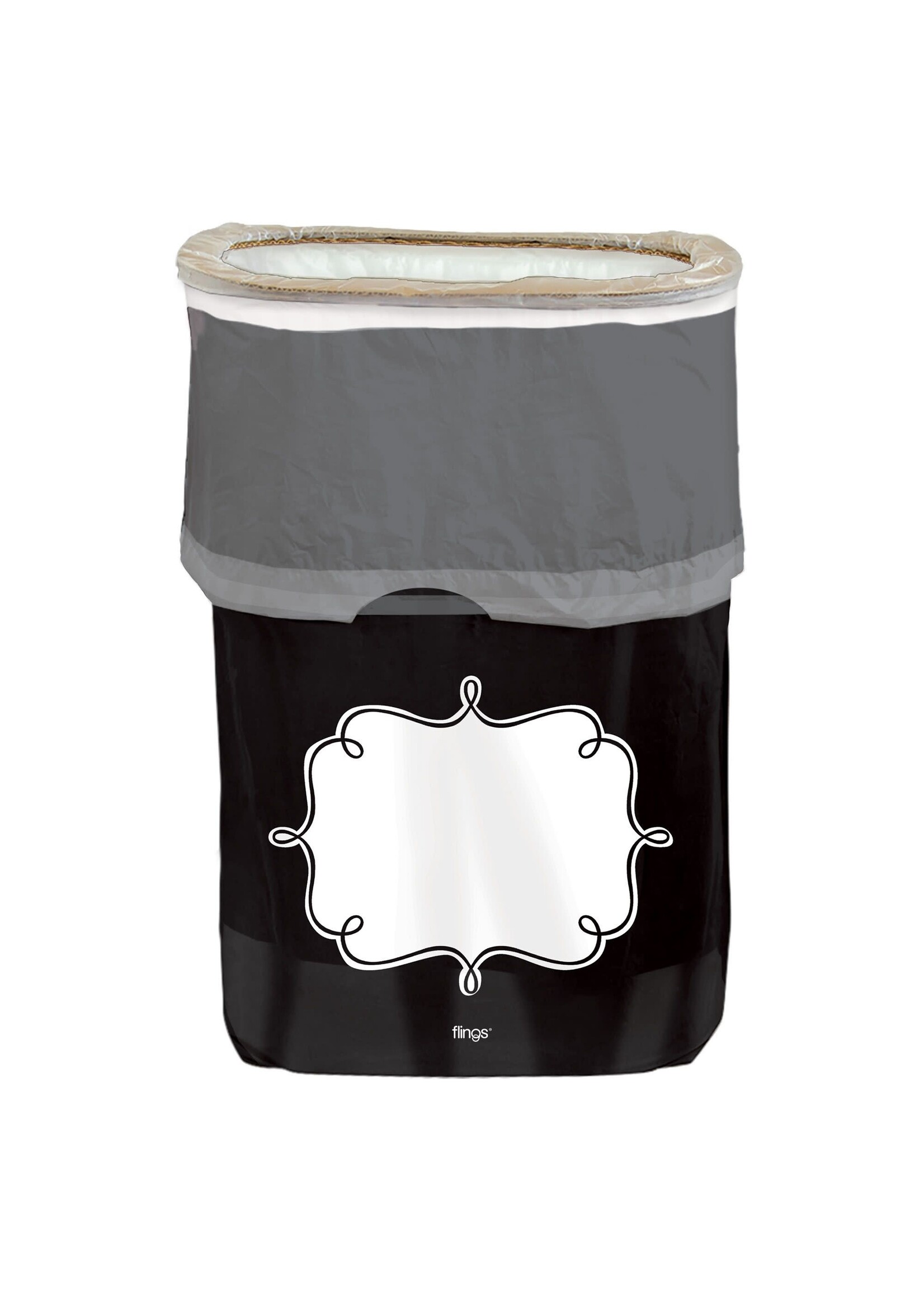 Flings Printed Pop Up Trash Bin - Customizable