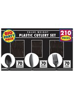 Jet Black Value Window Box Cutlery Set