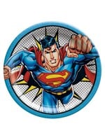 Justice League Heroes Unite™ 9" Round Plates - Superman 8Ct