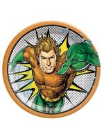 Justice League Heroes Unite™ 9" Round Plates - Aquaman 8Ct