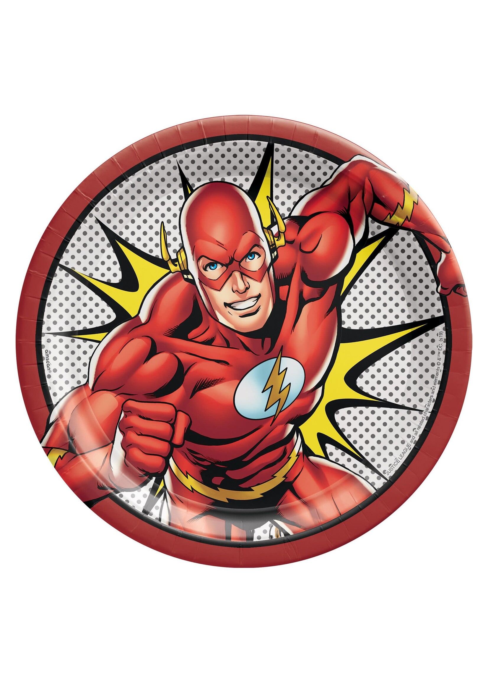 Justice League Heroes Unite™ 9" Round Plates - The Flash 8 Ct