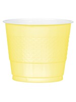 Light Yellow Plastic Cups, 9 oz