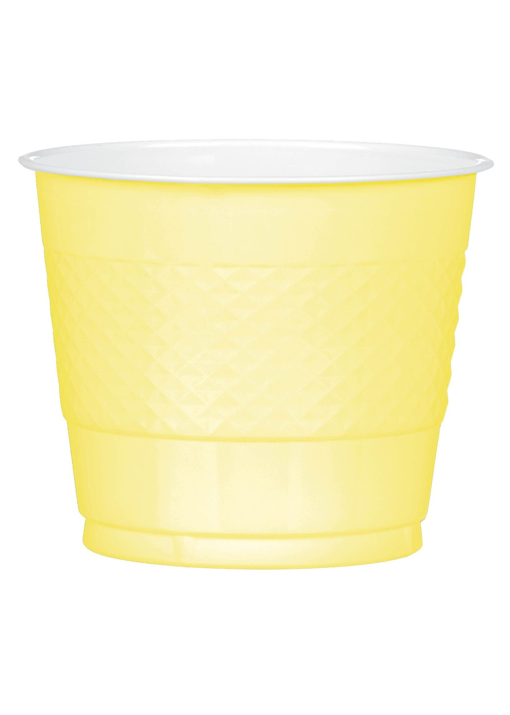 Light Yellow Plastic Cups, 9 oz