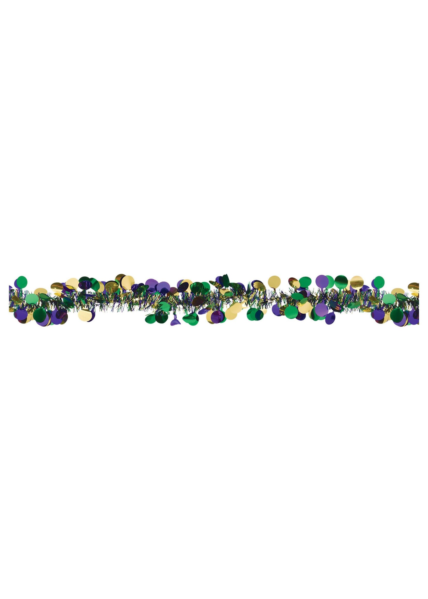 Mardi Gras Dot Garland - Purple, Green & Gold