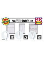 White Value Window Box Cutlery Set- 210ct