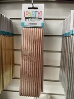 ROSE GOLD FOIL PAPER STRAW 10CT