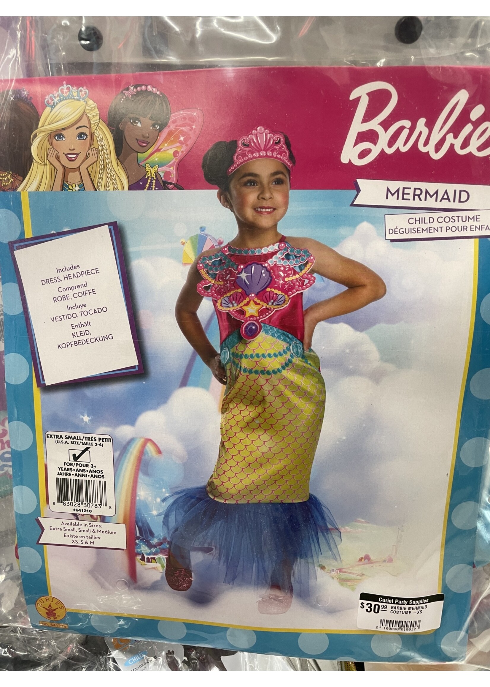 BARBIE MERMAID COSTUME -XS