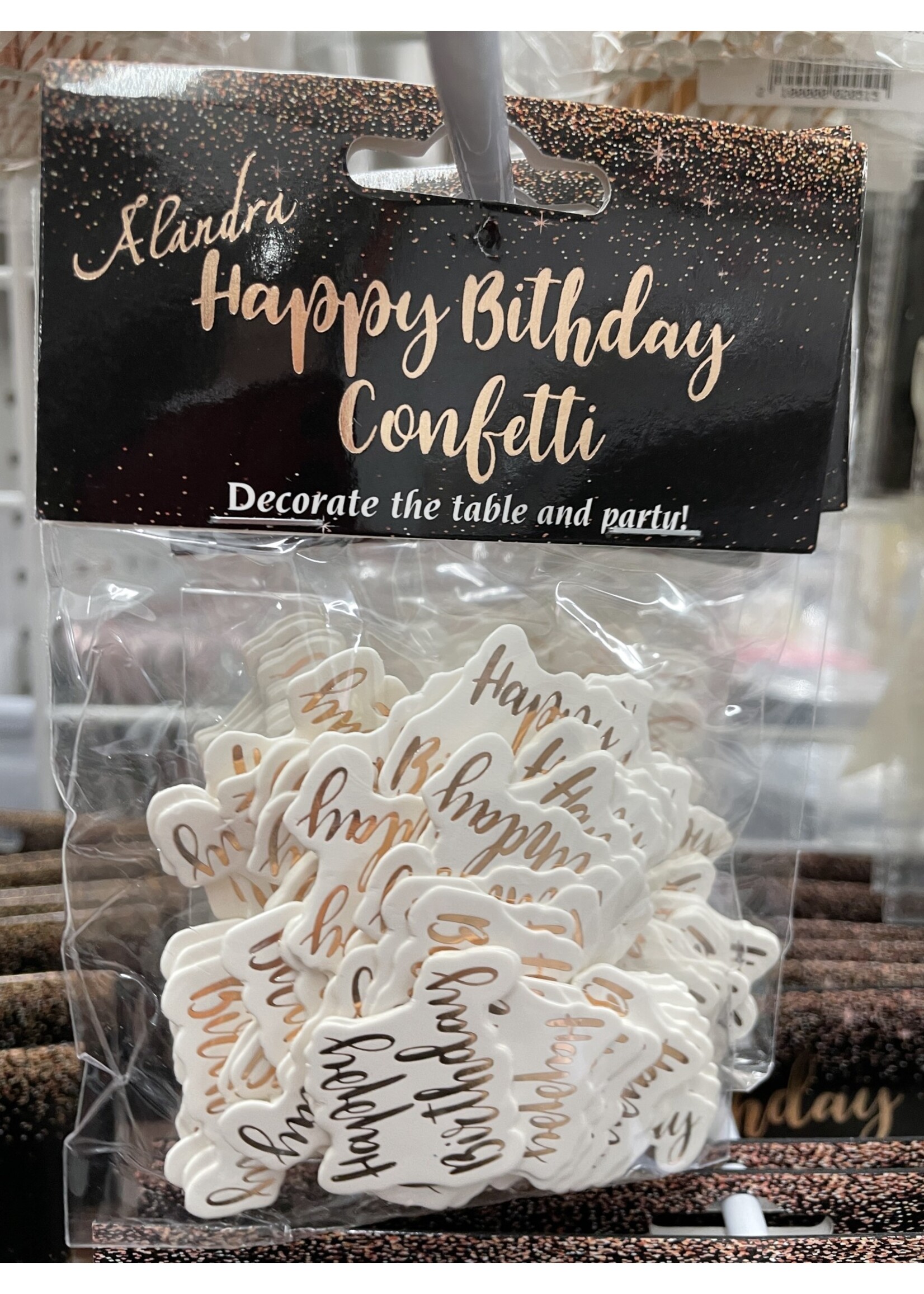 Big Size Rose Gold Happy Birthday Confetti