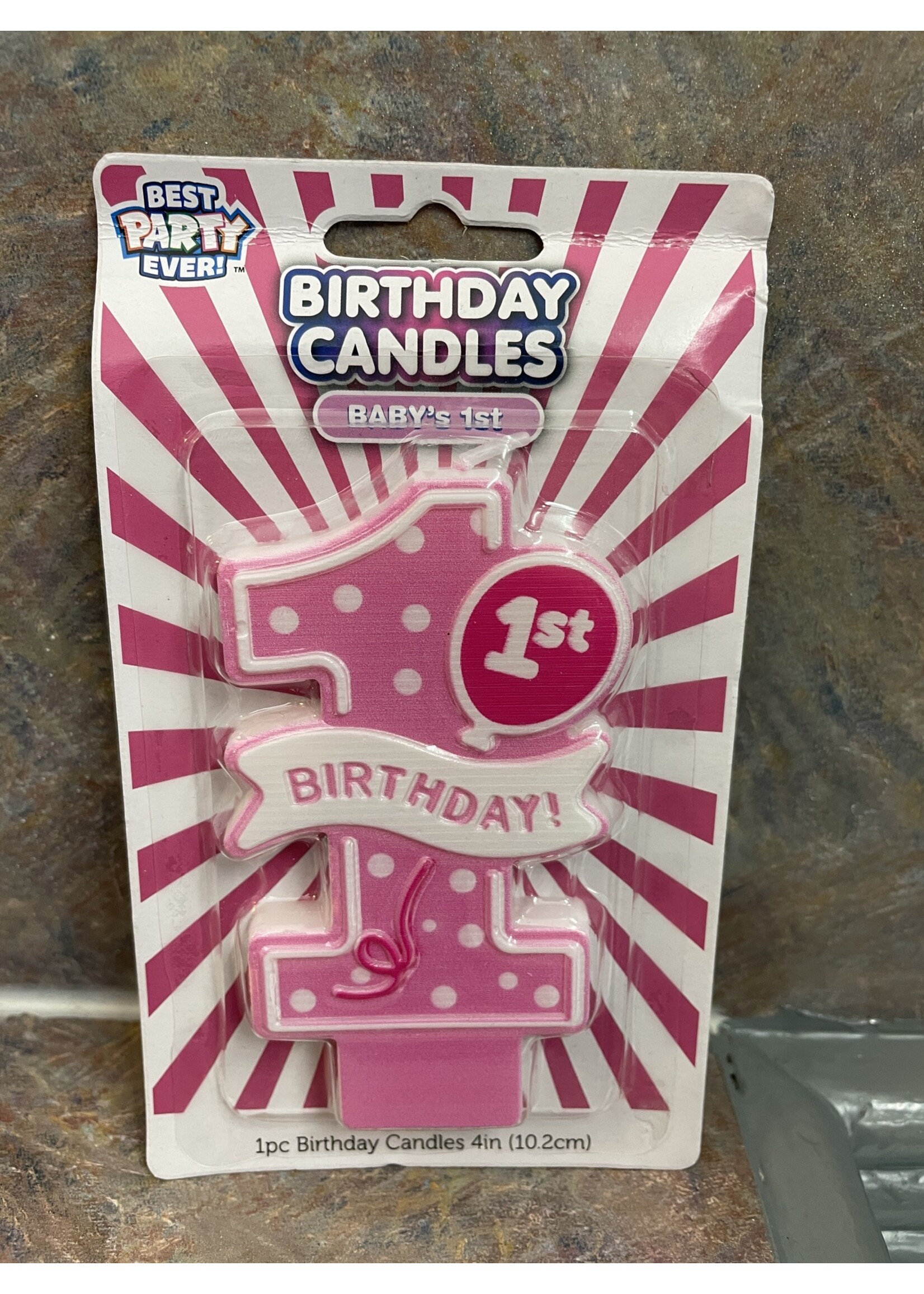 Birthday Candle - Baby's First (girl)