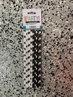 BLACK DOTS PAPER STRAWS 10CT