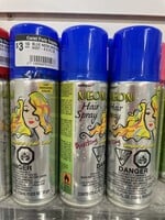 BLUE NEON HAIR SPRAY ASST-4.5 FL OZ