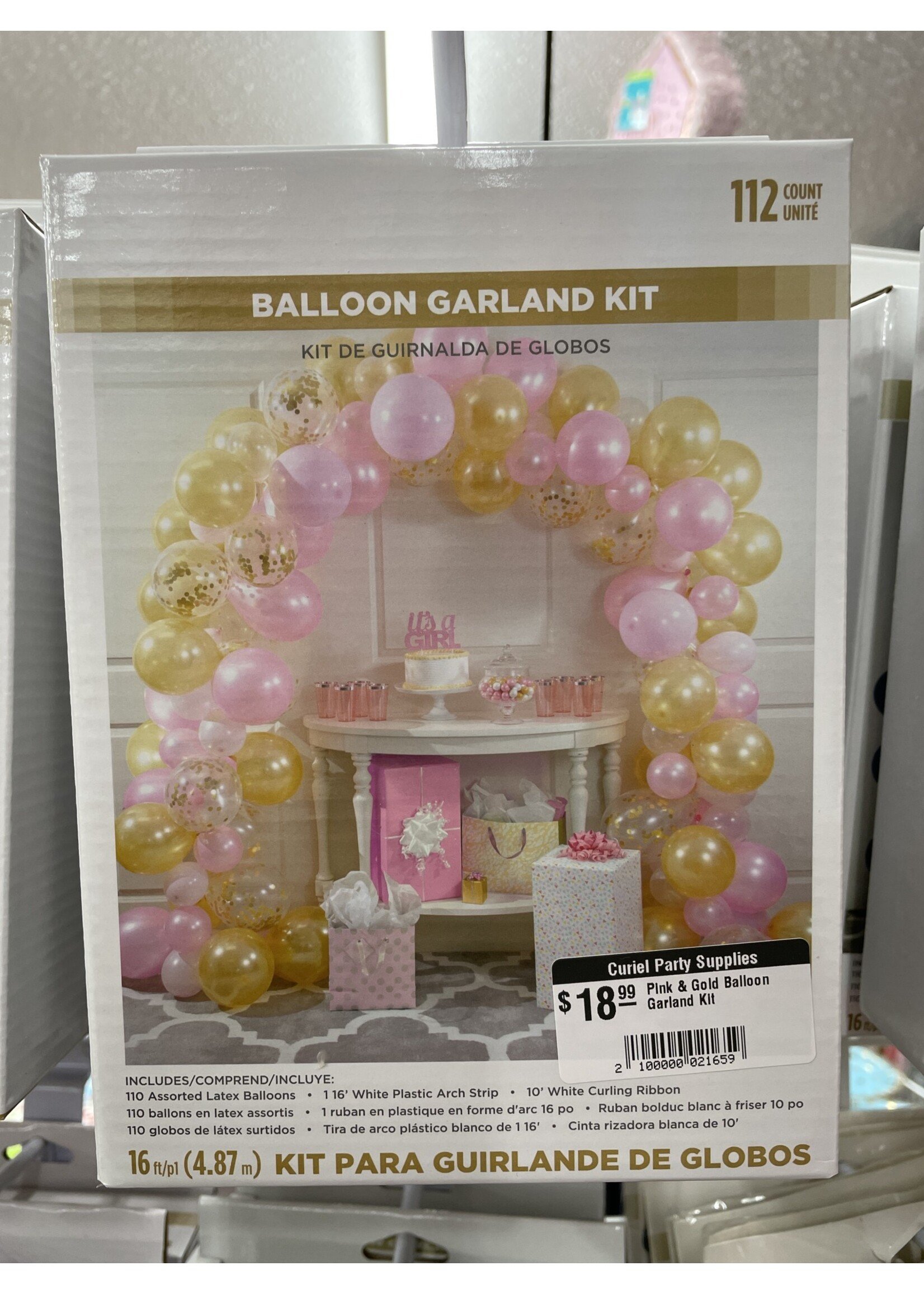 Pink & Gold Balloon Garland Kit
