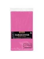 Bright Pink Rectangular Plastic Table Cover, 54" x 108"