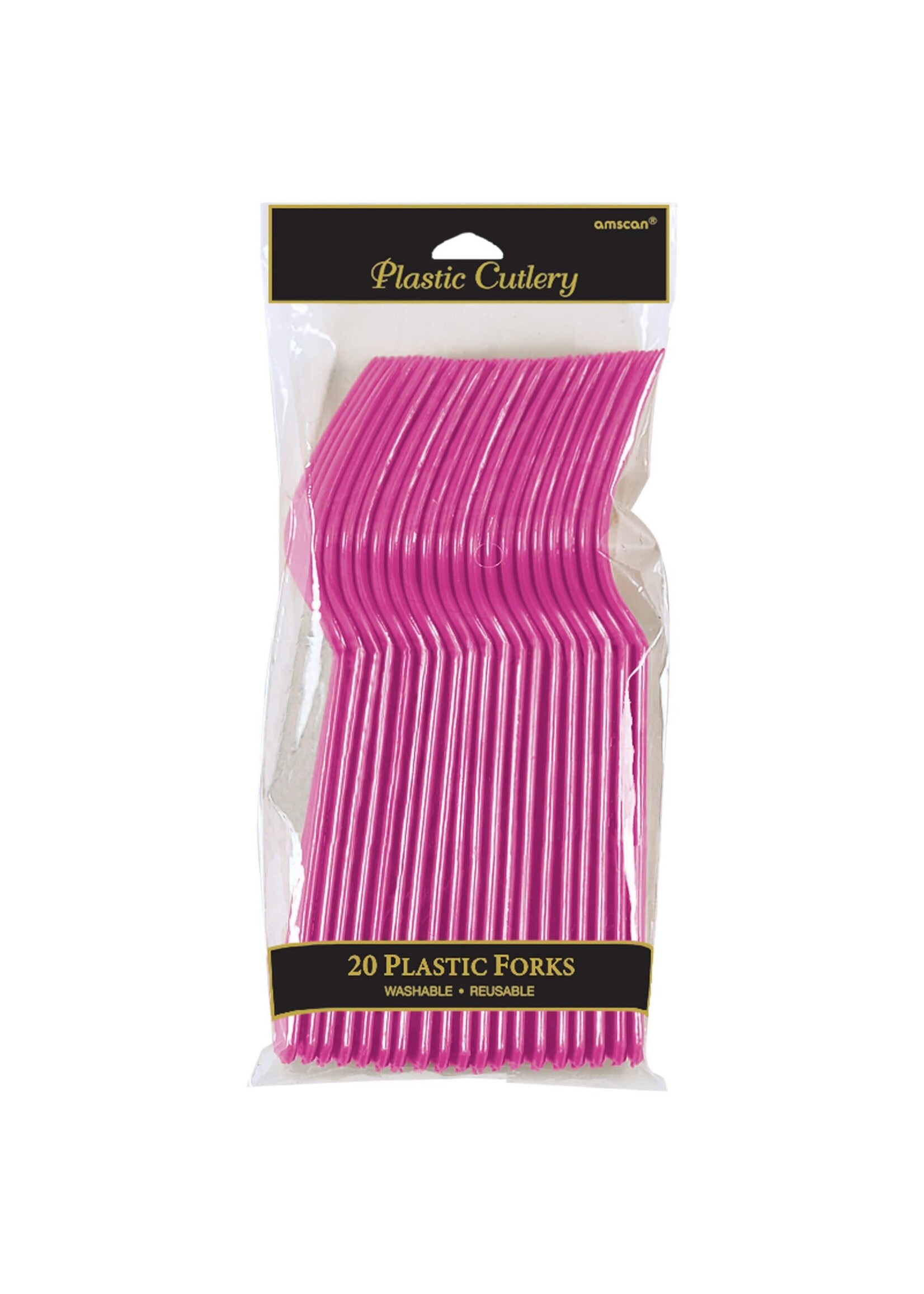 Magenta Plastic Forks