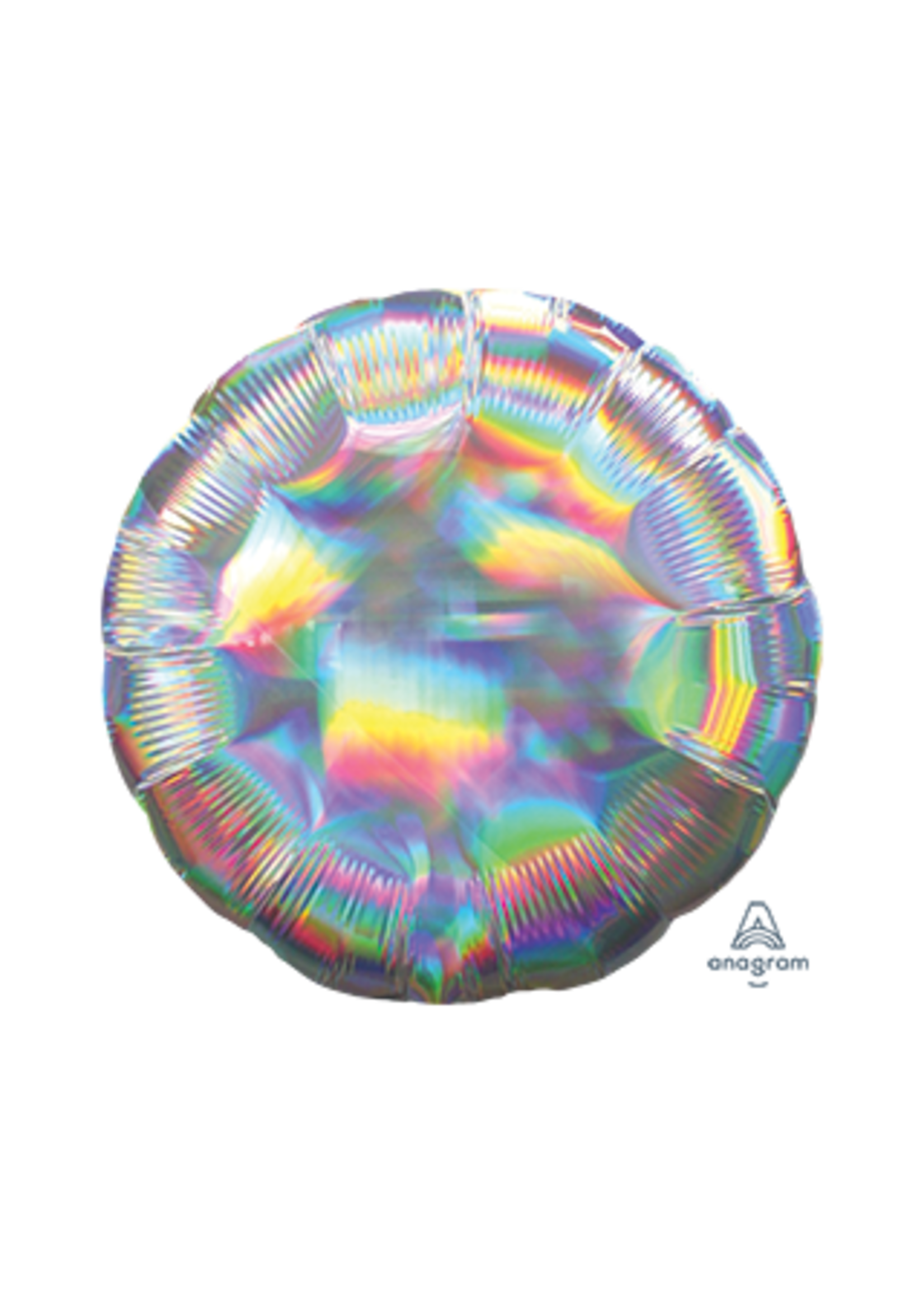 18" Iridescent Silver Round