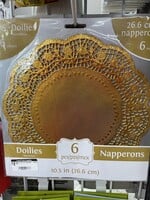 FL 10 1/2" DOILIES - GOLD