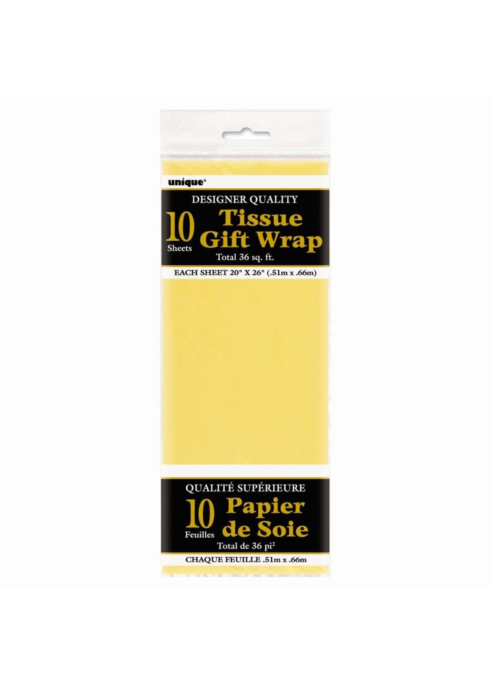 YELLOW TISSUE SHEETS 10ct