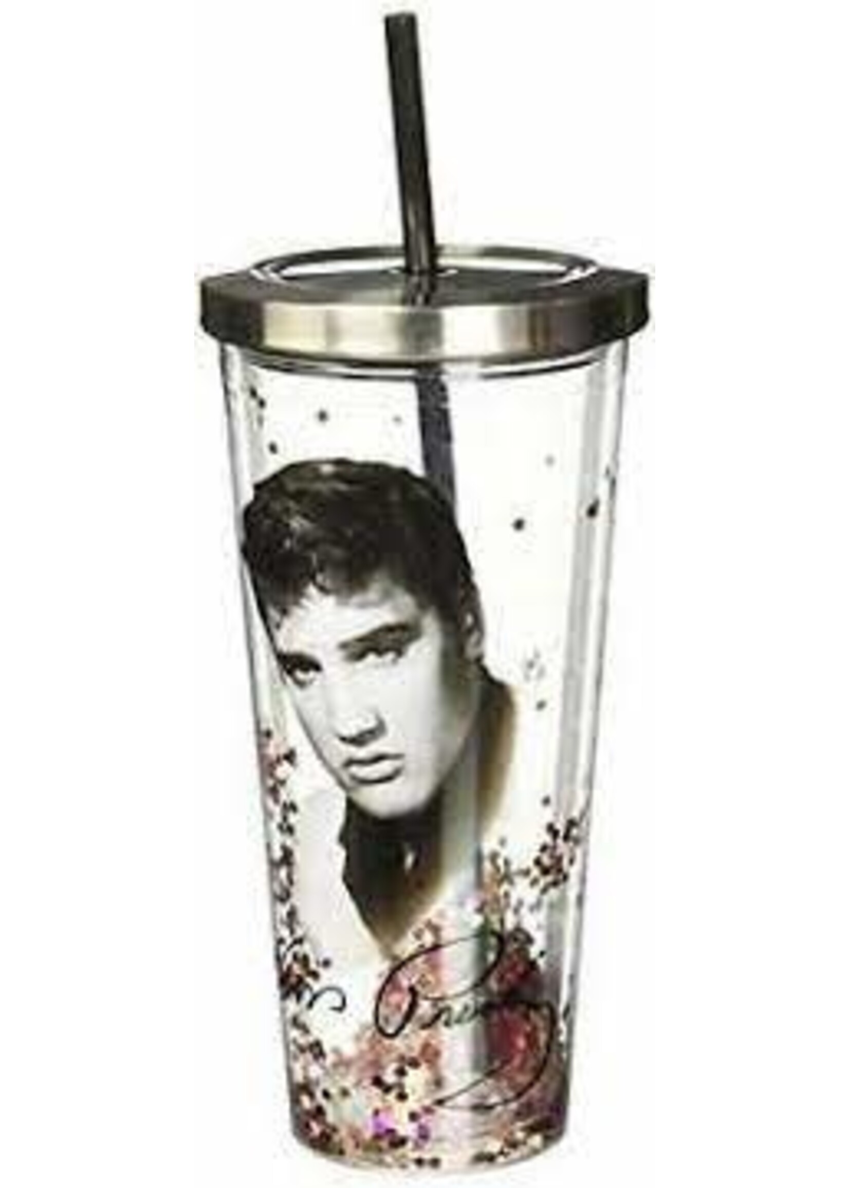 Elvis Foil Cup w/Straw