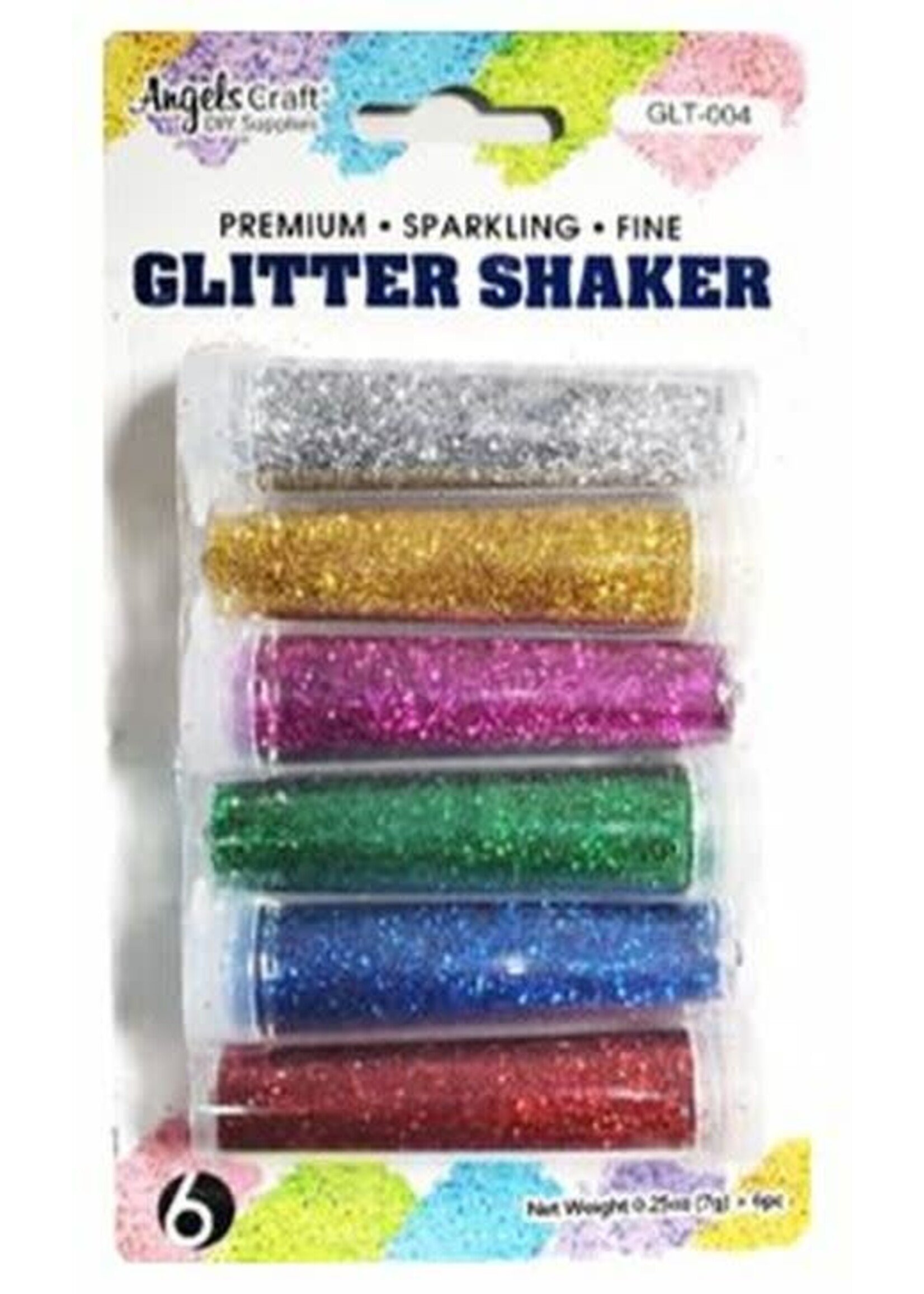 Glitter Shaker, 5g, 6ct, Asst Colors