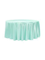Taffeta tablecloth 120" round turquoise
