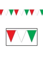 Red, White & Green Pennant Banner