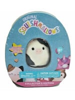 Squishmallows Official Kellytoy Collector's Tin Set with Micromallow Exclusive Pin and Trading Cads
