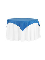 Square 54" Satin Table Overlay- Royal Blue
