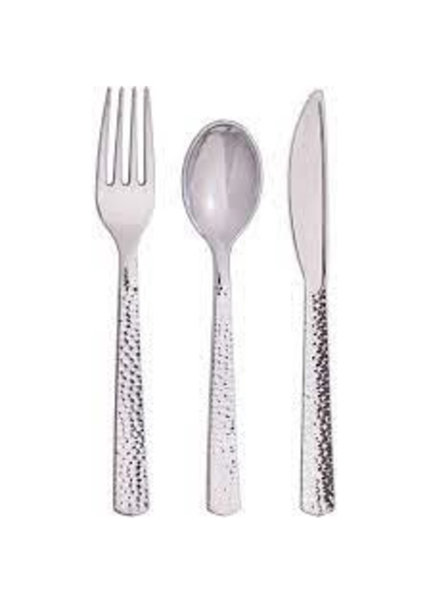 Silver Hammered 24ct Assorted Cutlery