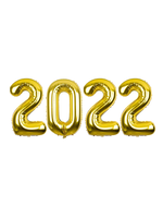 40" 2022 Gold Balloons