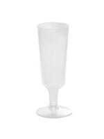 Champagne Plastic Disposable Flute/Cup (12/pk) 6 oz - Clear