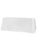 Economy Polyester Tablecloth 90"x132 Oblong Rectangular White
