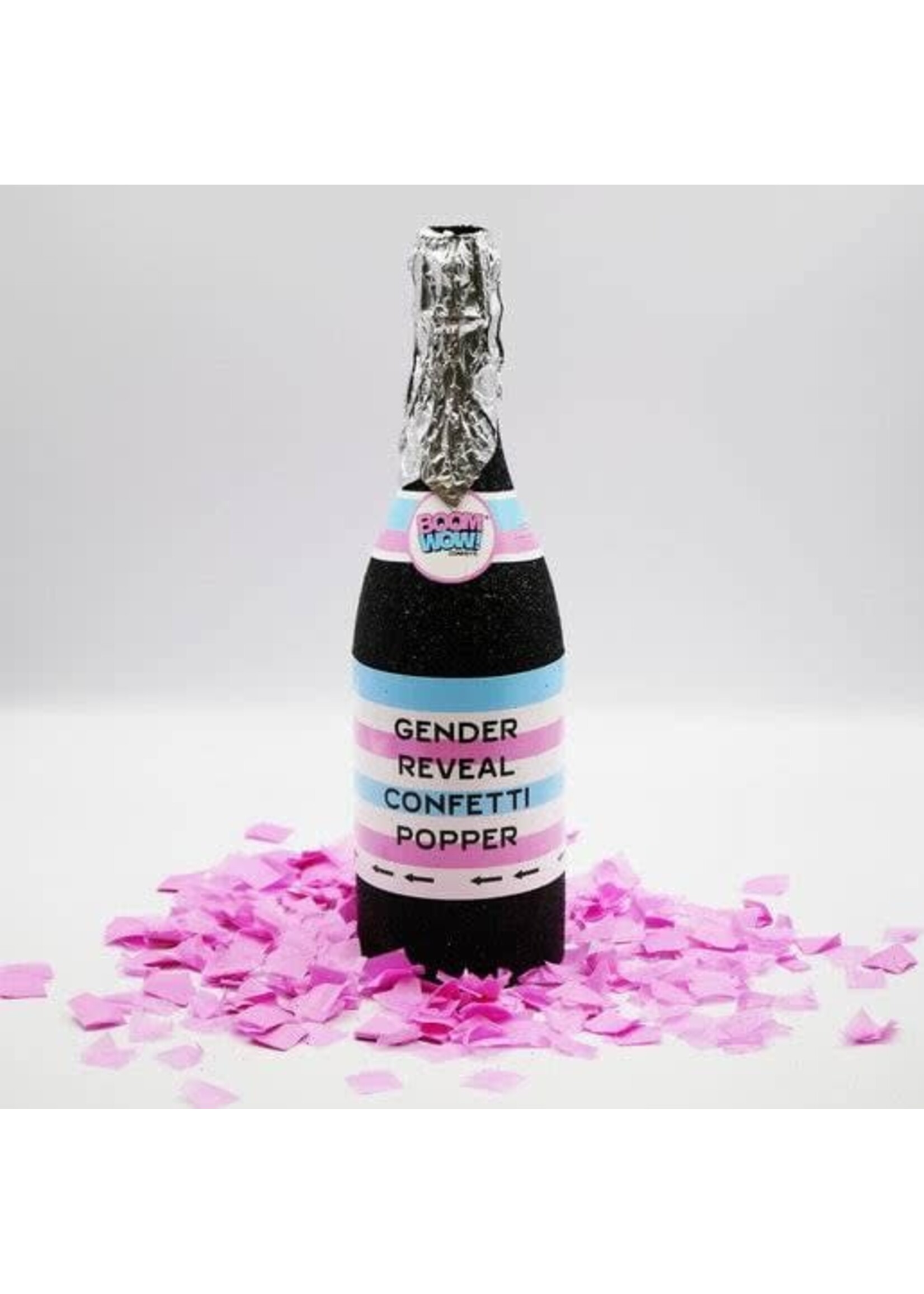 Gender Reveal Champagne Bottle Confetti Boy