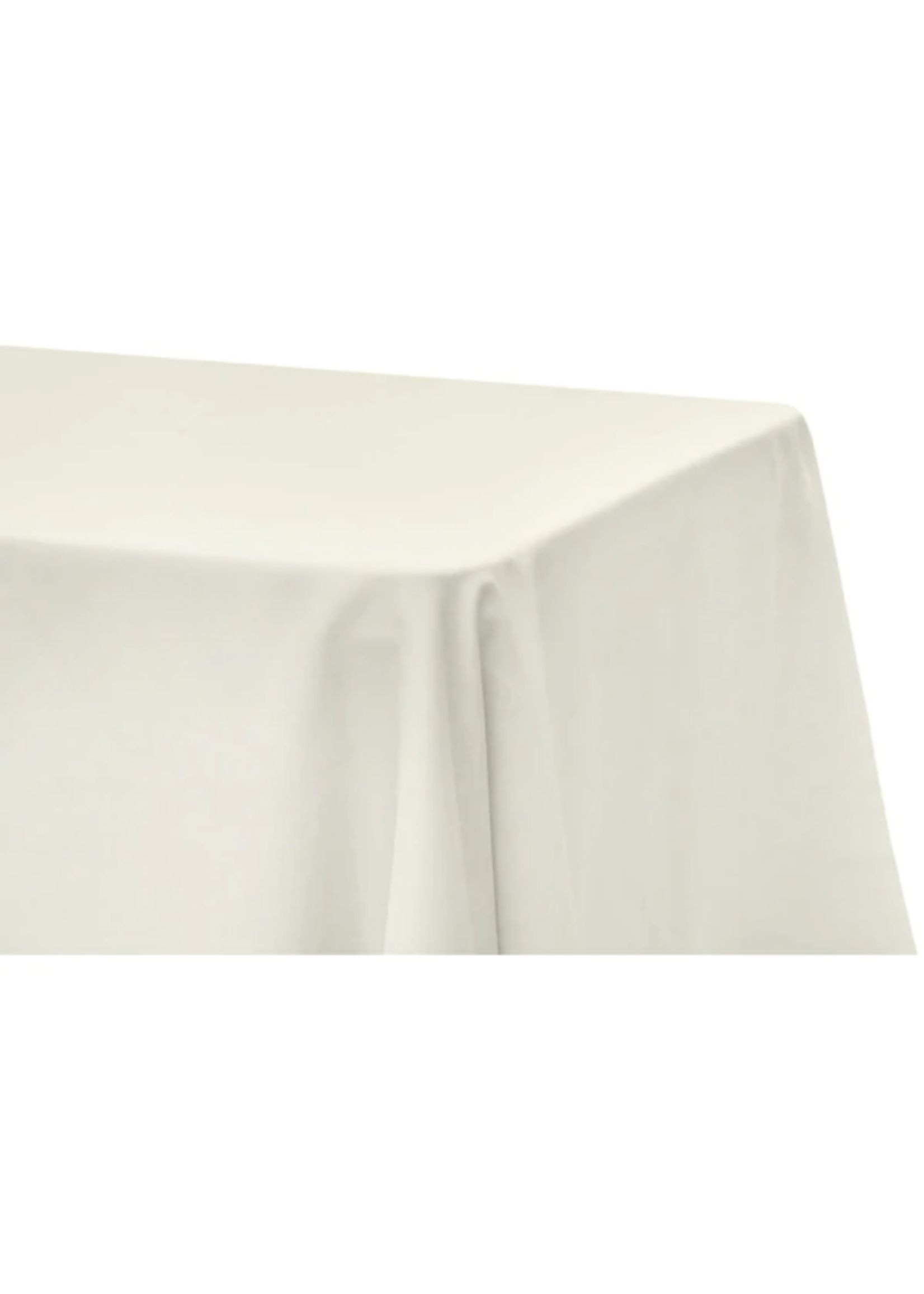 Lamour Satin 90x132 Rectangular Oblong Tablecloth Ivory 6ft Table
