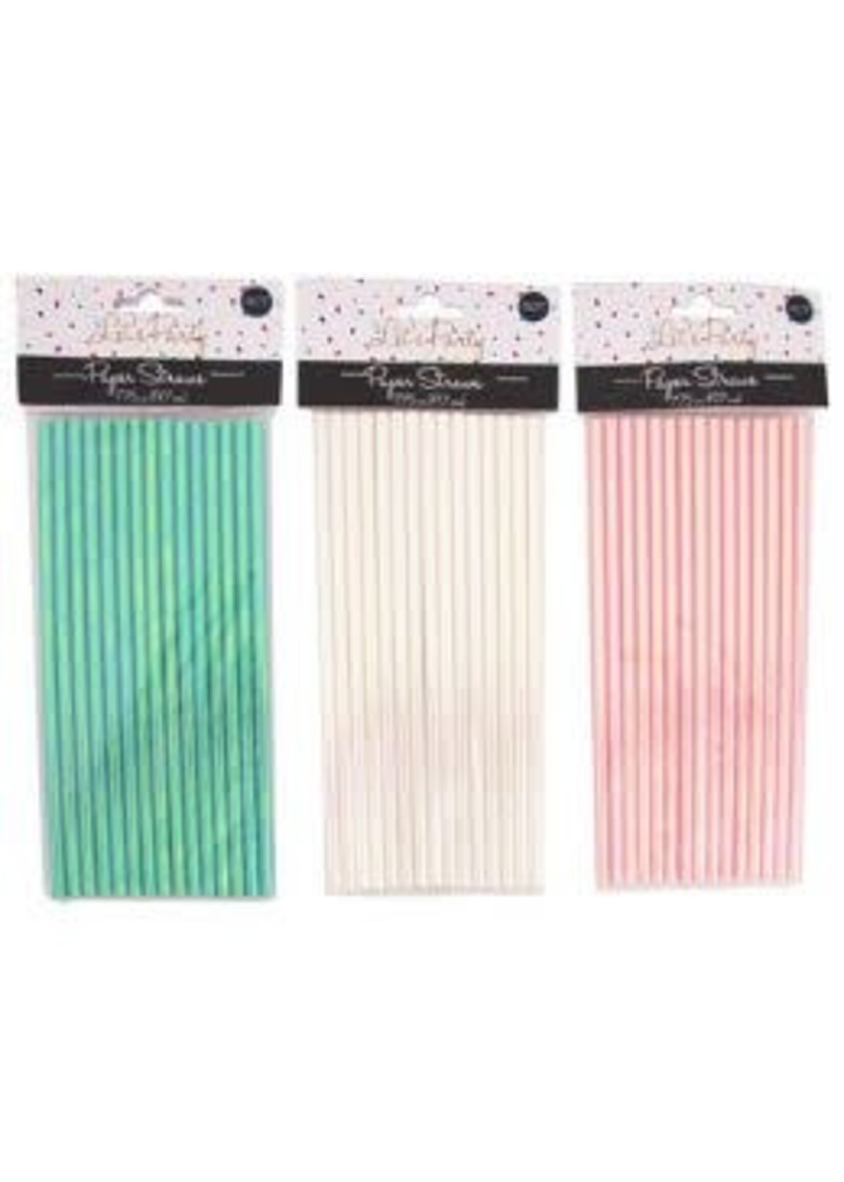 PAPER STRAWS PEARLIZED 15CT