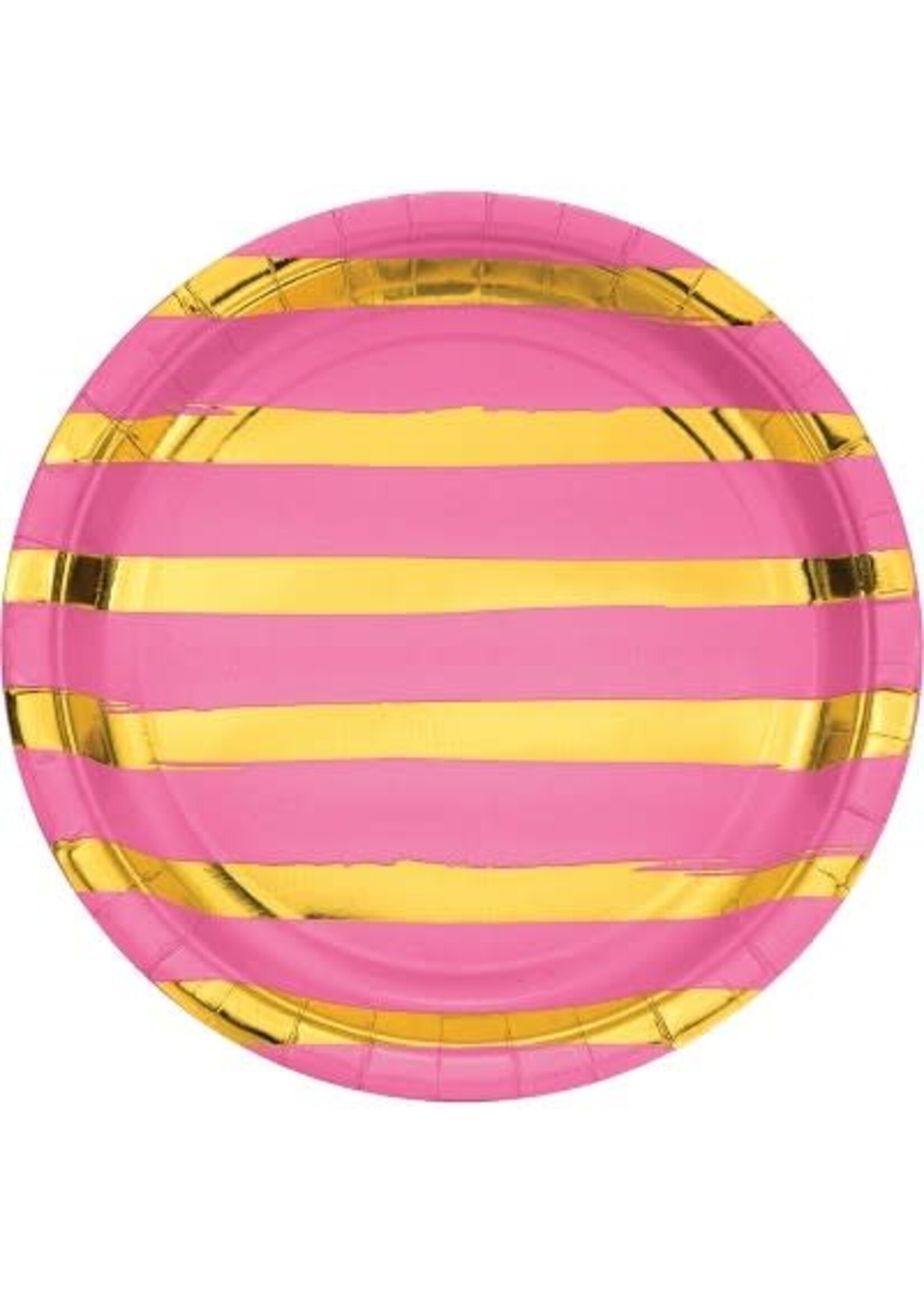 PLT9IN FOIL 8CT CANDY PINK