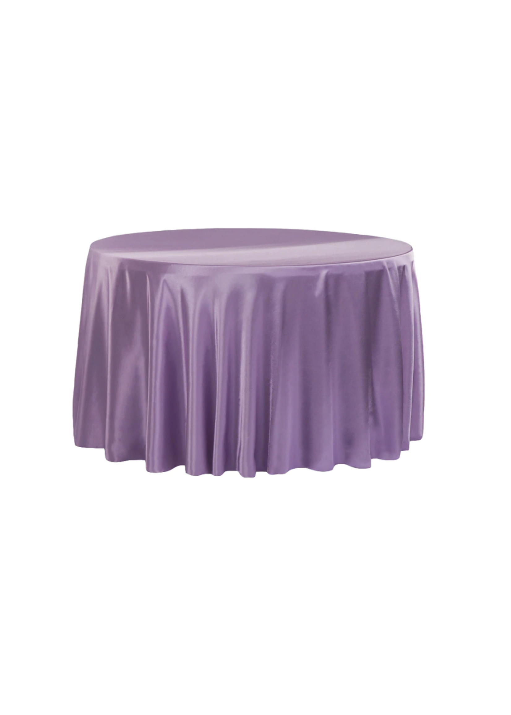 Satin 120" Round Tablecloth Victorian Lilac/ Wisteria