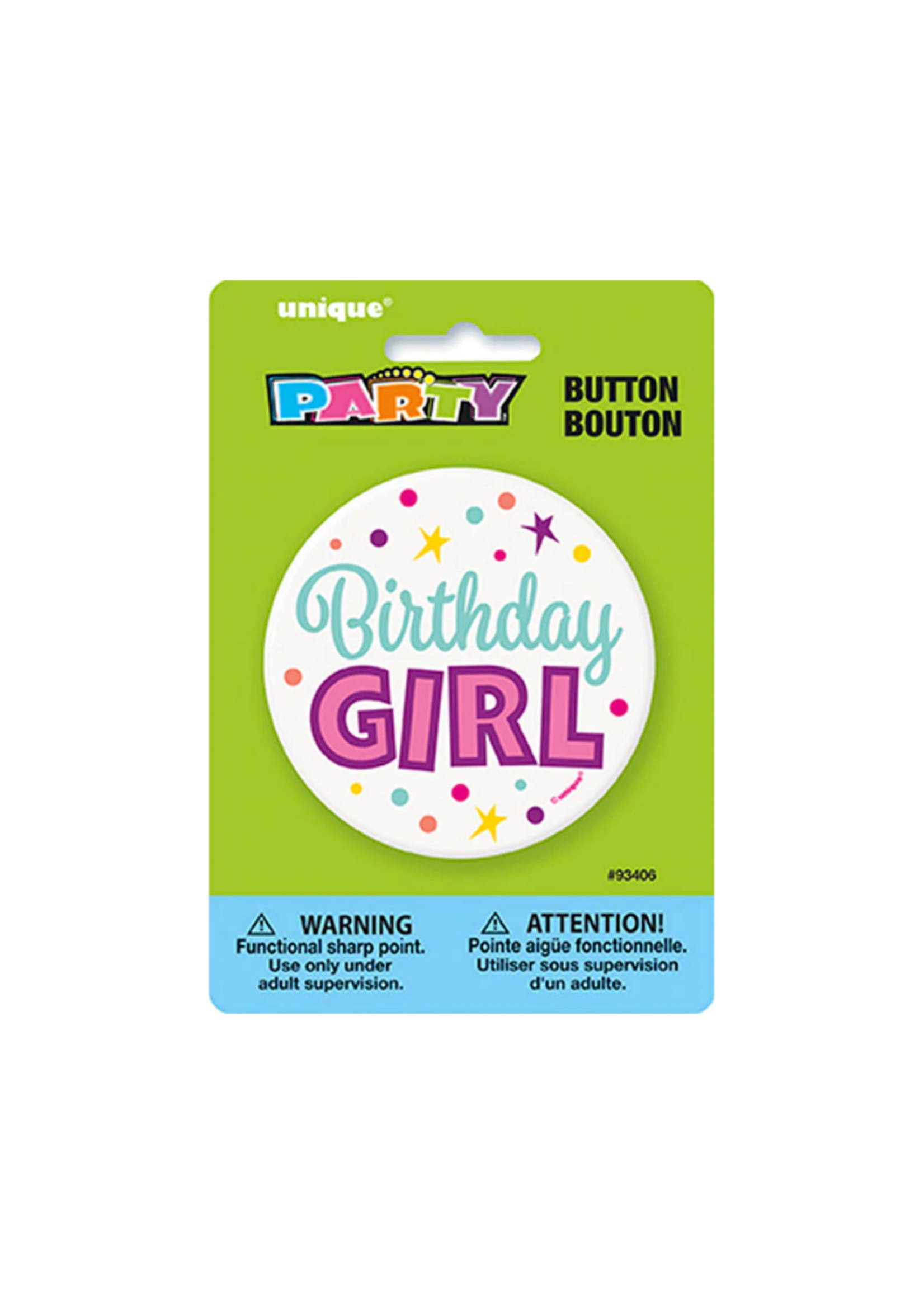 BIRTHDAY GIRL BUTTON 3"